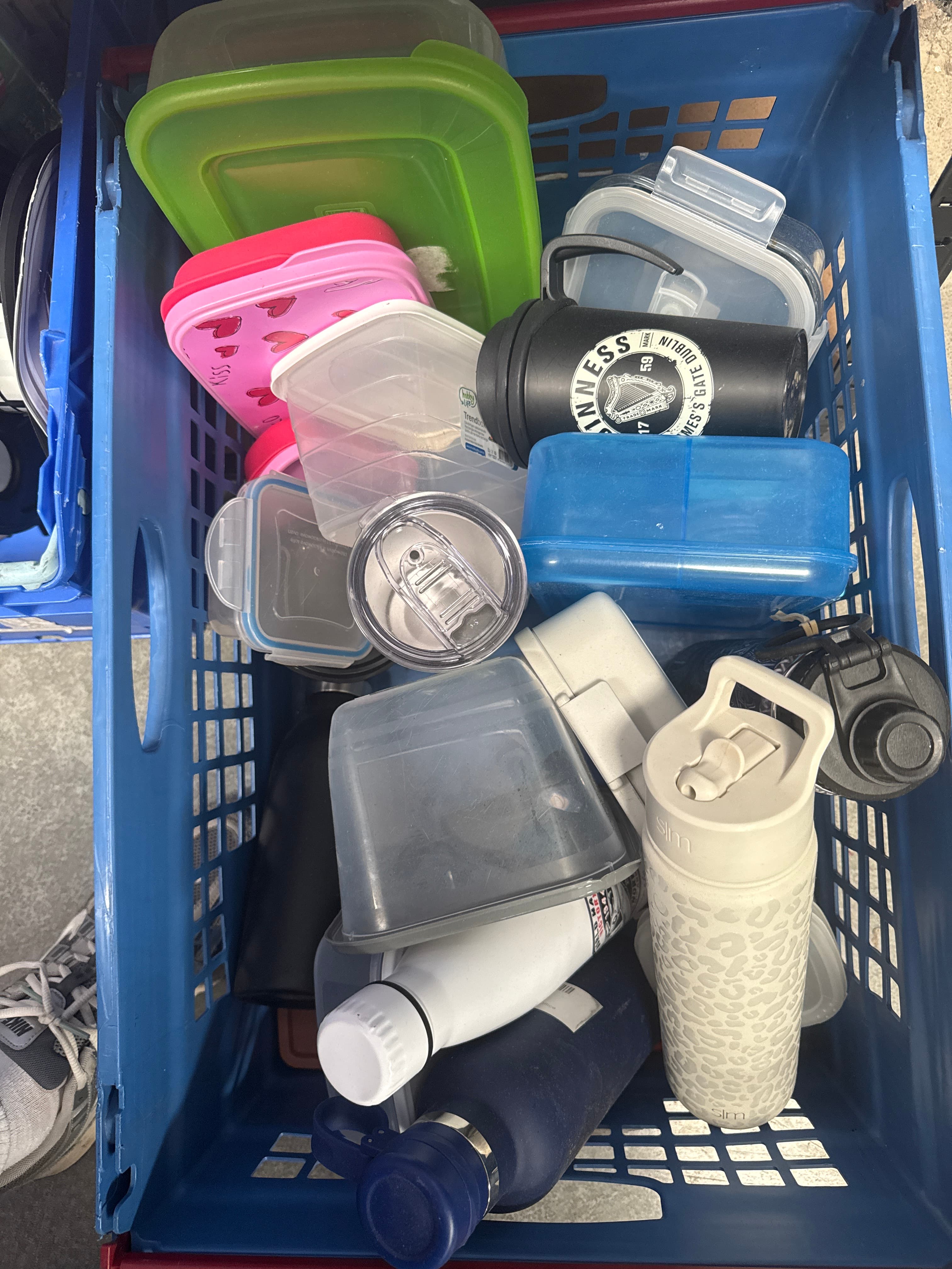 Lost property bottles and containers