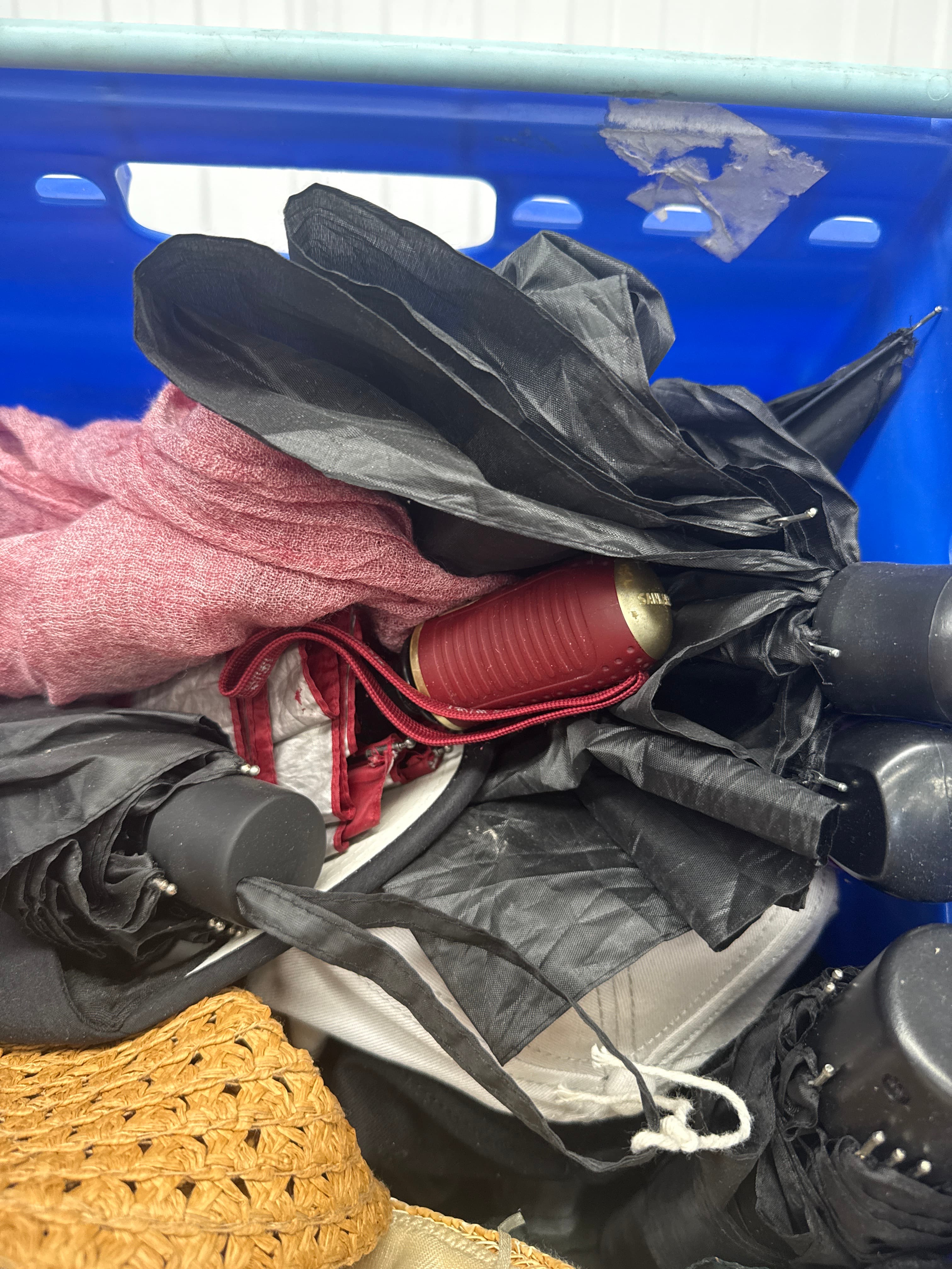 Umbrellas hats other lost property
